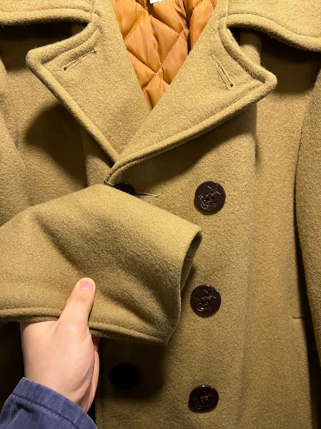 [M]Schott Made in USA 쇼트 베이지 740N 울 피코트 상품이미지5