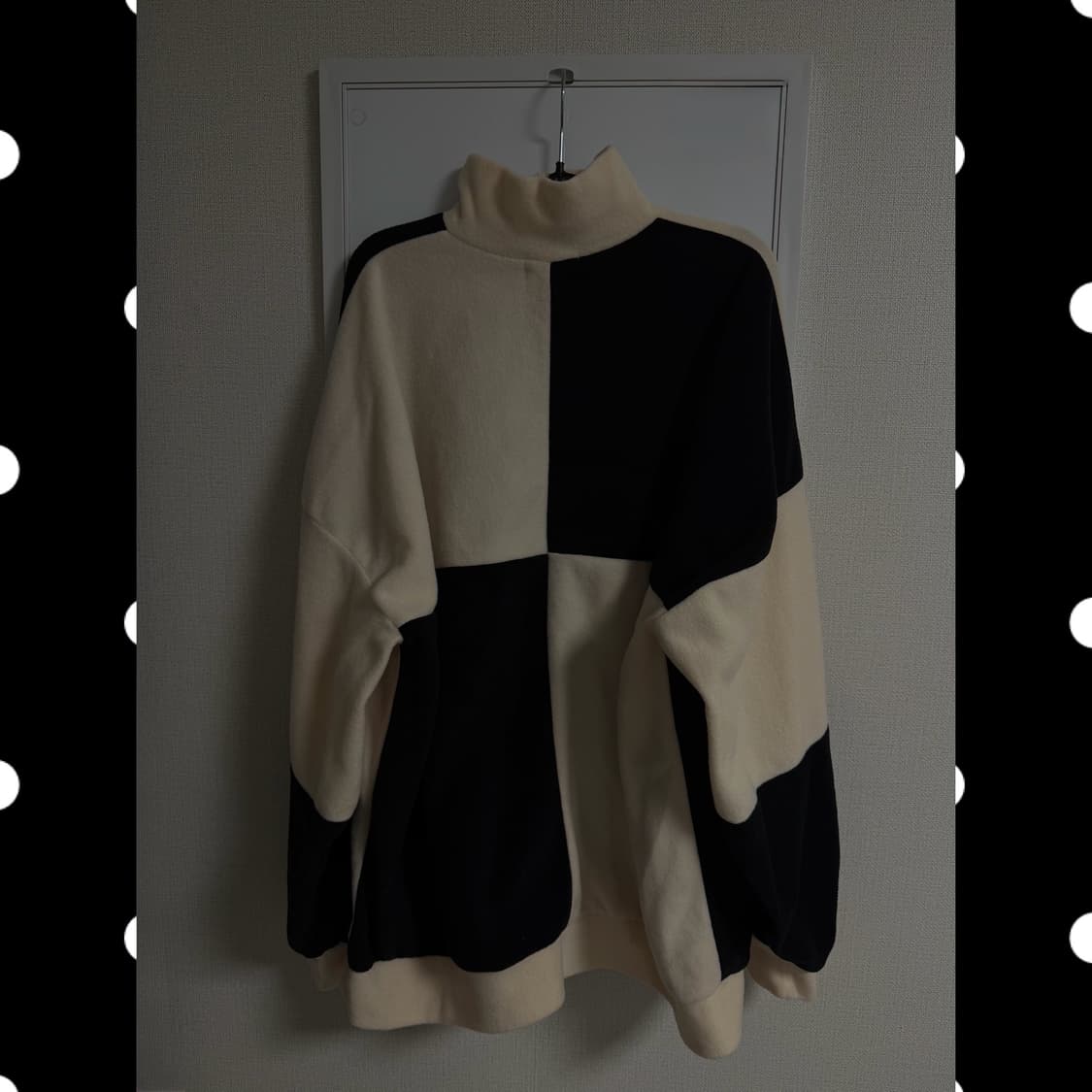 vintage checkerboard fleece half zipup 상품이미지2