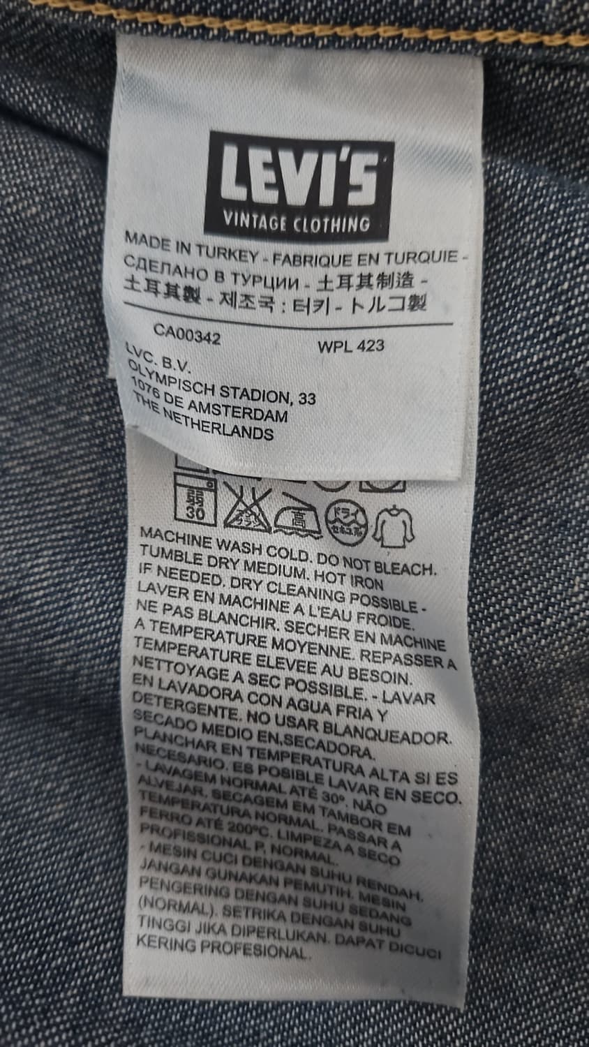 리바이스 LVC 1955 쏘우투스 데님 셔츠 버섯 자수 S 상품이미지8