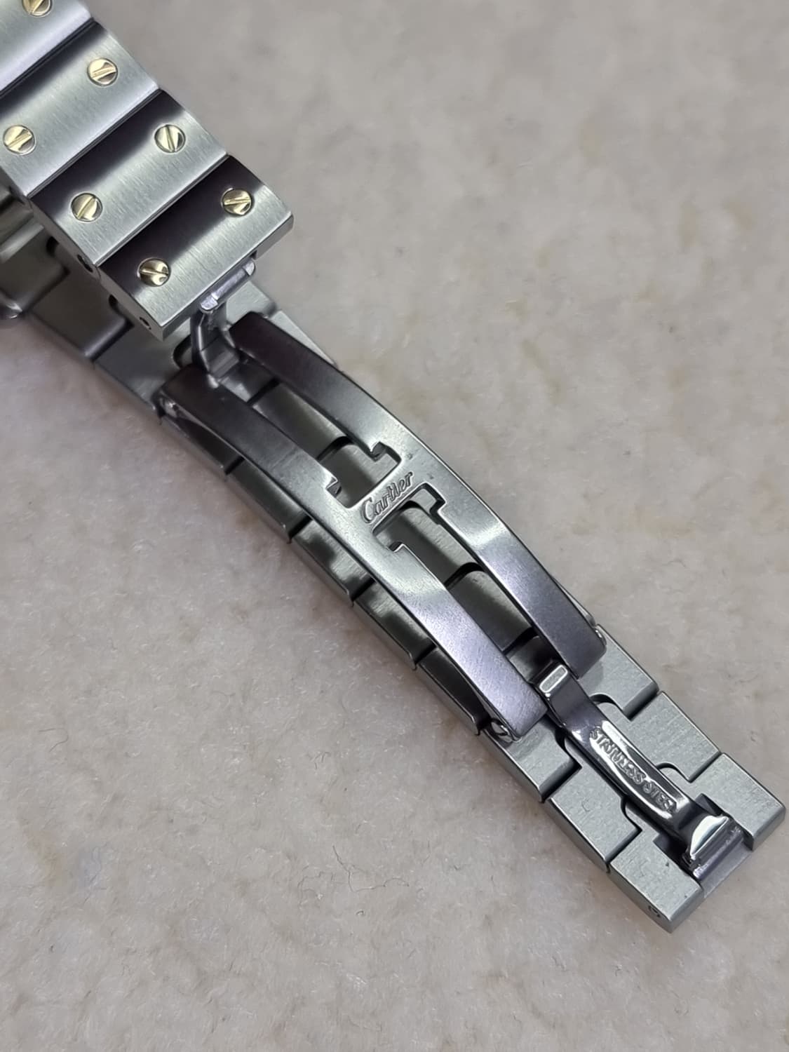 까르띠에 산토스 갈베 18K 콤비 쿼츠 스몰 여성시계 2010년 상품이미지6