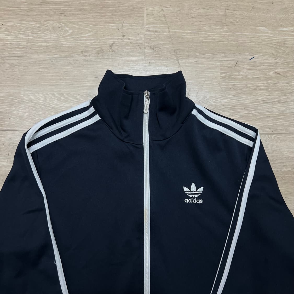 아디다스 사이드라인 삼선 로고 져지 트랙탑 집업자켓 [블랙]M/95 상품이미지2