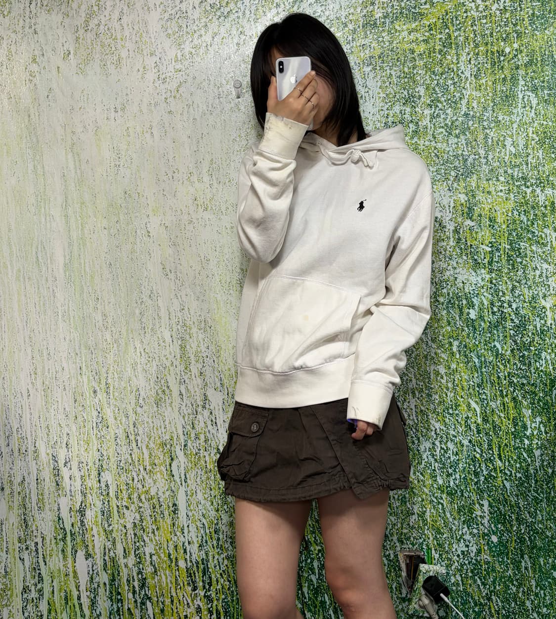 폴로 랄프로렌 신형 화이트 후드티 M 상품이미지4