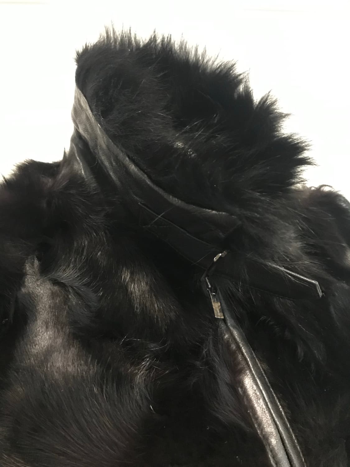 택포•빈티지 sally&john 폭스퍼 양가죽 버클 퍼자켓 상품이미지5