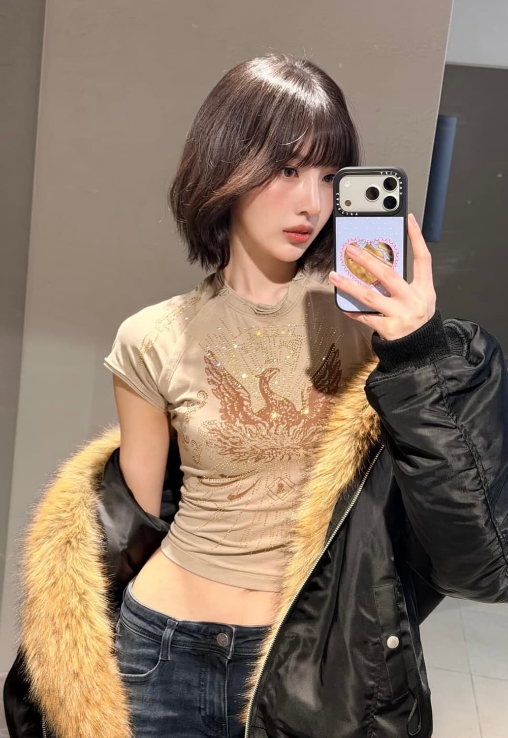 (1회착용) 투머치텍스 봄버자켓 팝니다 상품이미지2