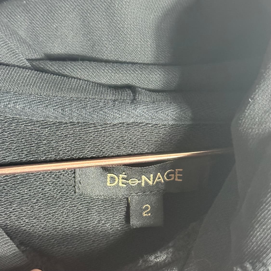 드네이지 데미지 크롭 오버핏 블랙 후드티 2 상품이미지2