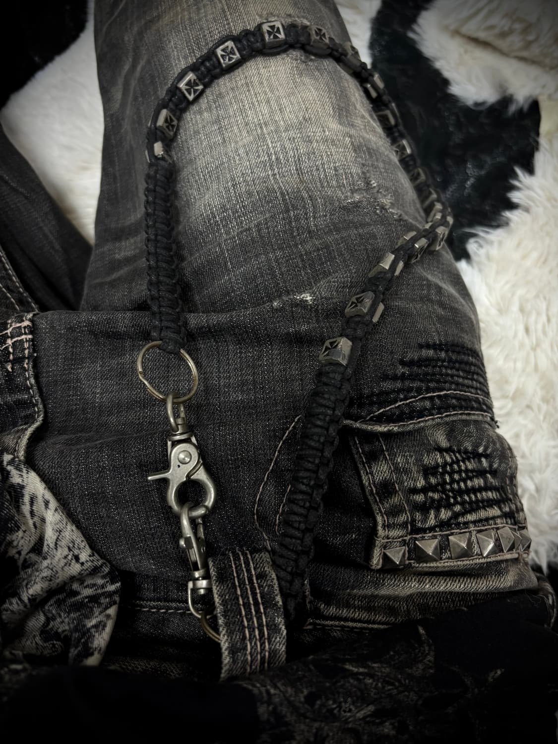 [Opium accessories ] Cross Stud Black Ch 상품이미지3