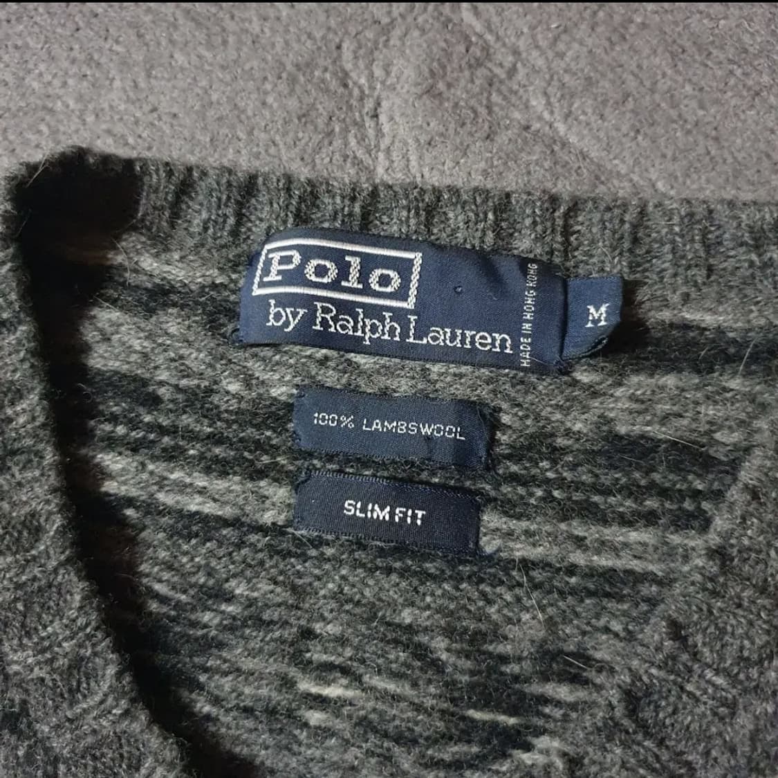 폴로 슬림핏 램스울 페어아일 니트 M 상품이미지4