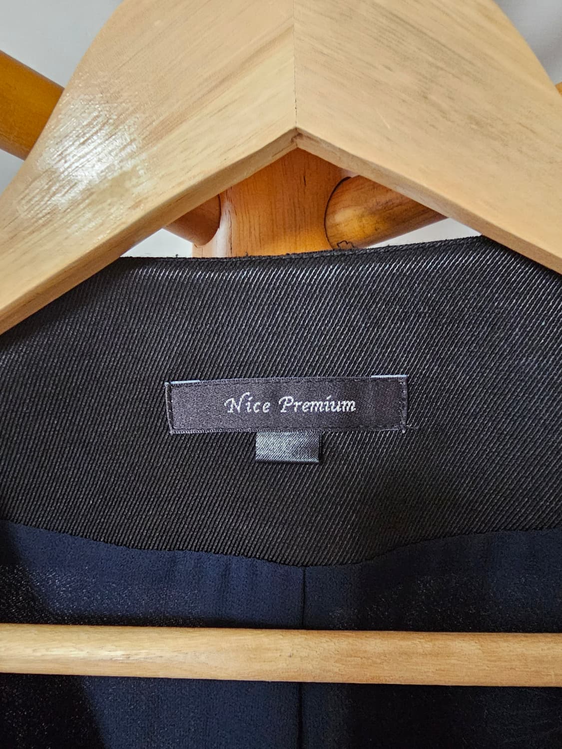 Nice Premium 나이스 프리미엄 블랙 유니크 노카라 자켓/롱가디건 상품이미지3