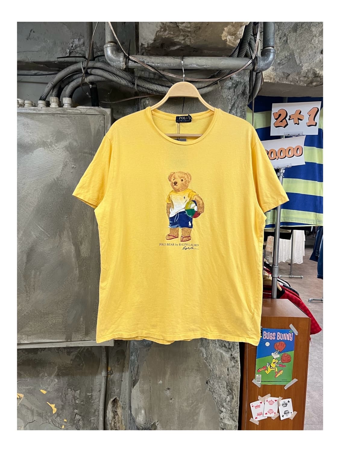 폴로 랄프로렌 베어 반팔티 옐로우 XL #csz3835 상품이미지1