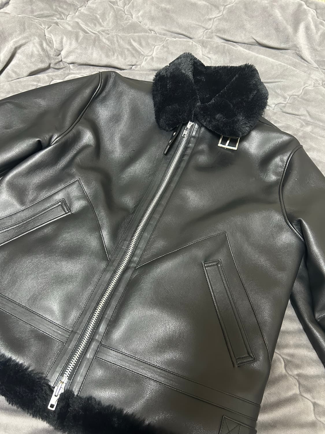 XL 도프제이슨 솔리드 무스탕 무톤 자켓 상품이미지1