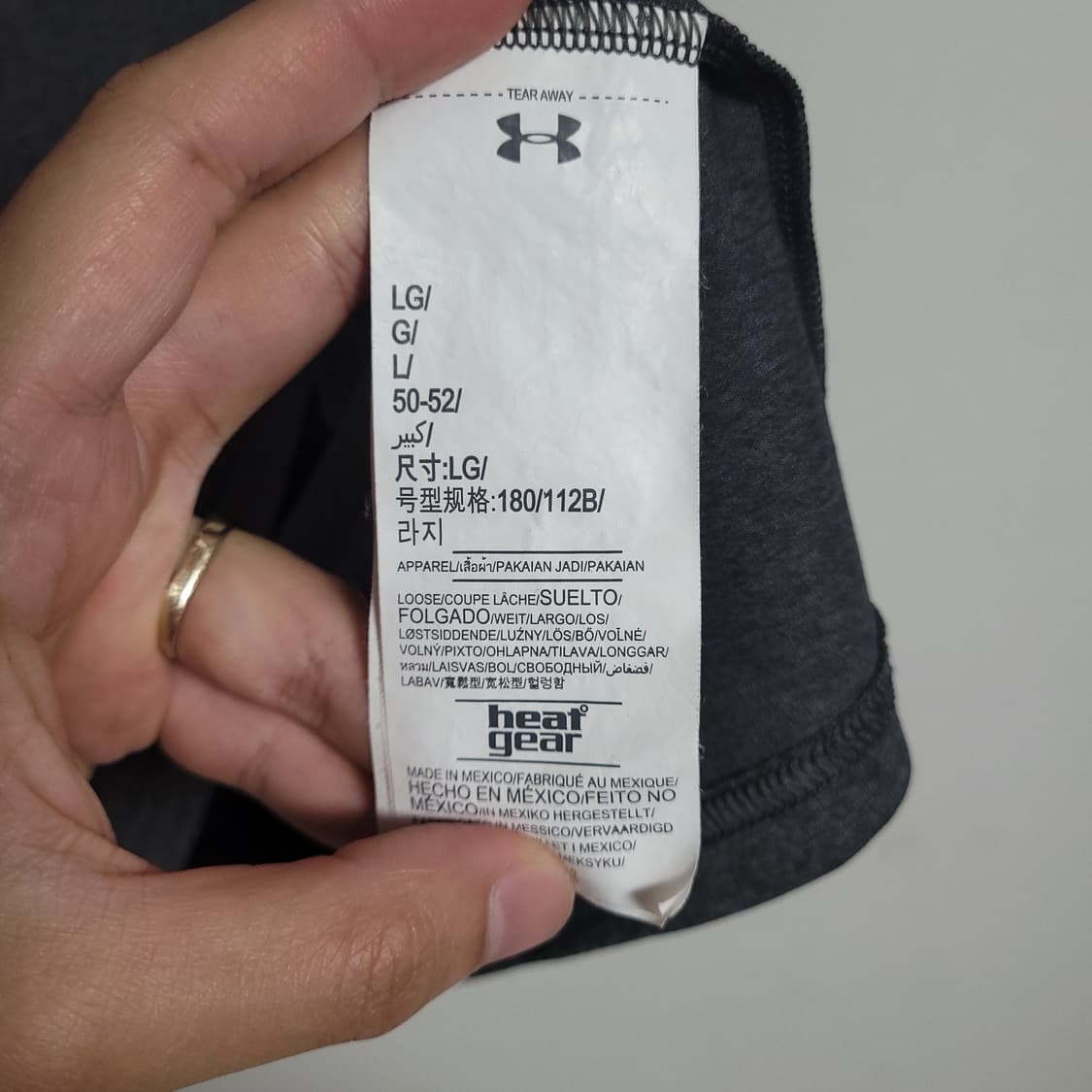 (L) 언더아머 기능성 반팔 티셔츠 그레이 운동복 상품이미지4