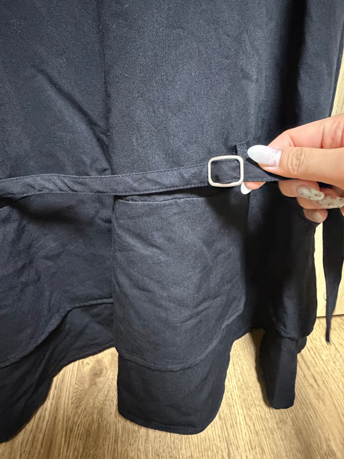 벨티드 민소매 미디원피스 상품이미지3