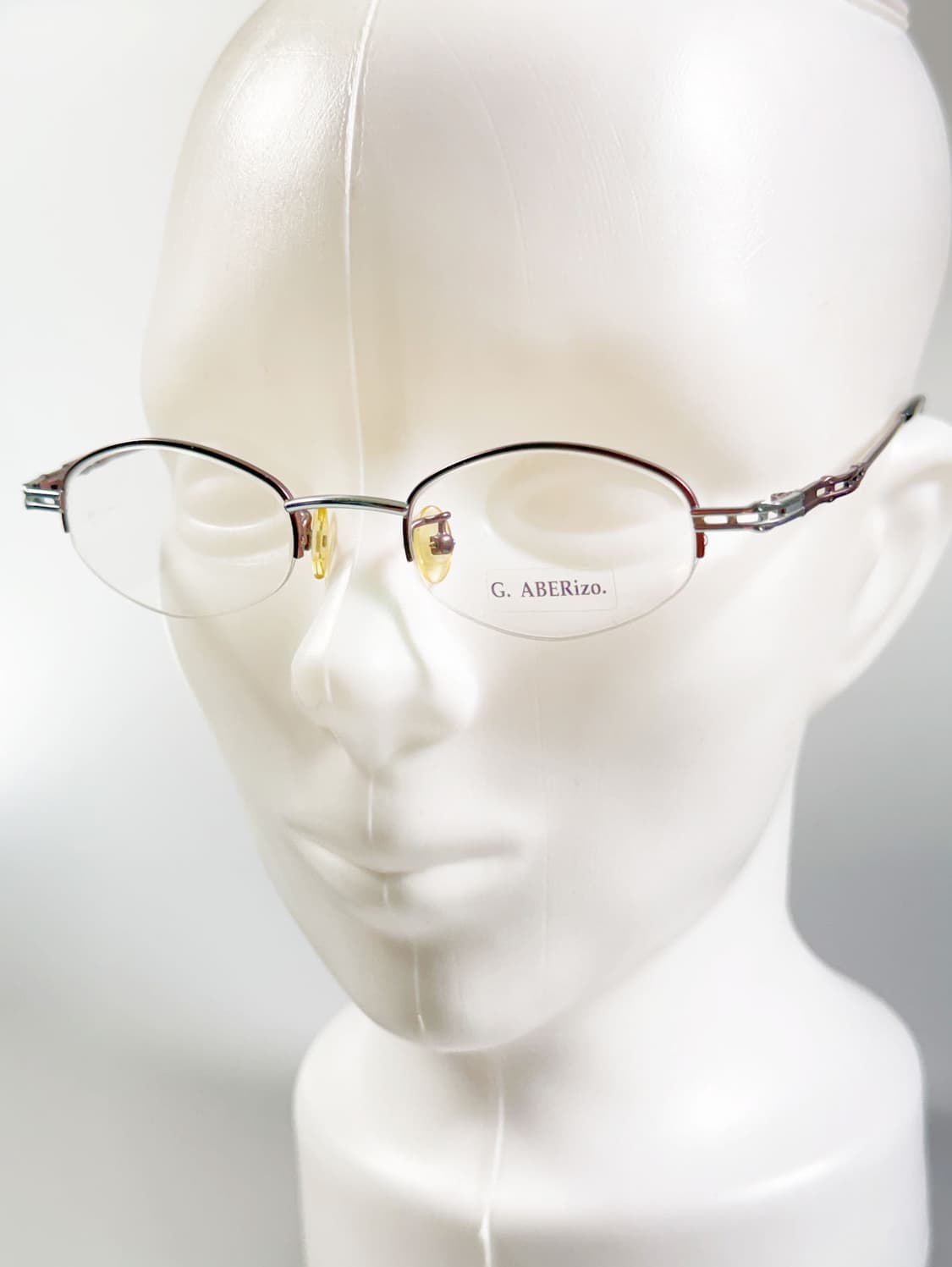 G.ABERizo 투톤 메탈 슬림 오벌 반무테 빈티지 안경 상품이미지8