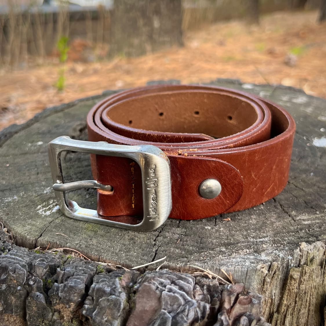 넘버나인 라운드 버클 리얼 레더 벨트 상품이미지7