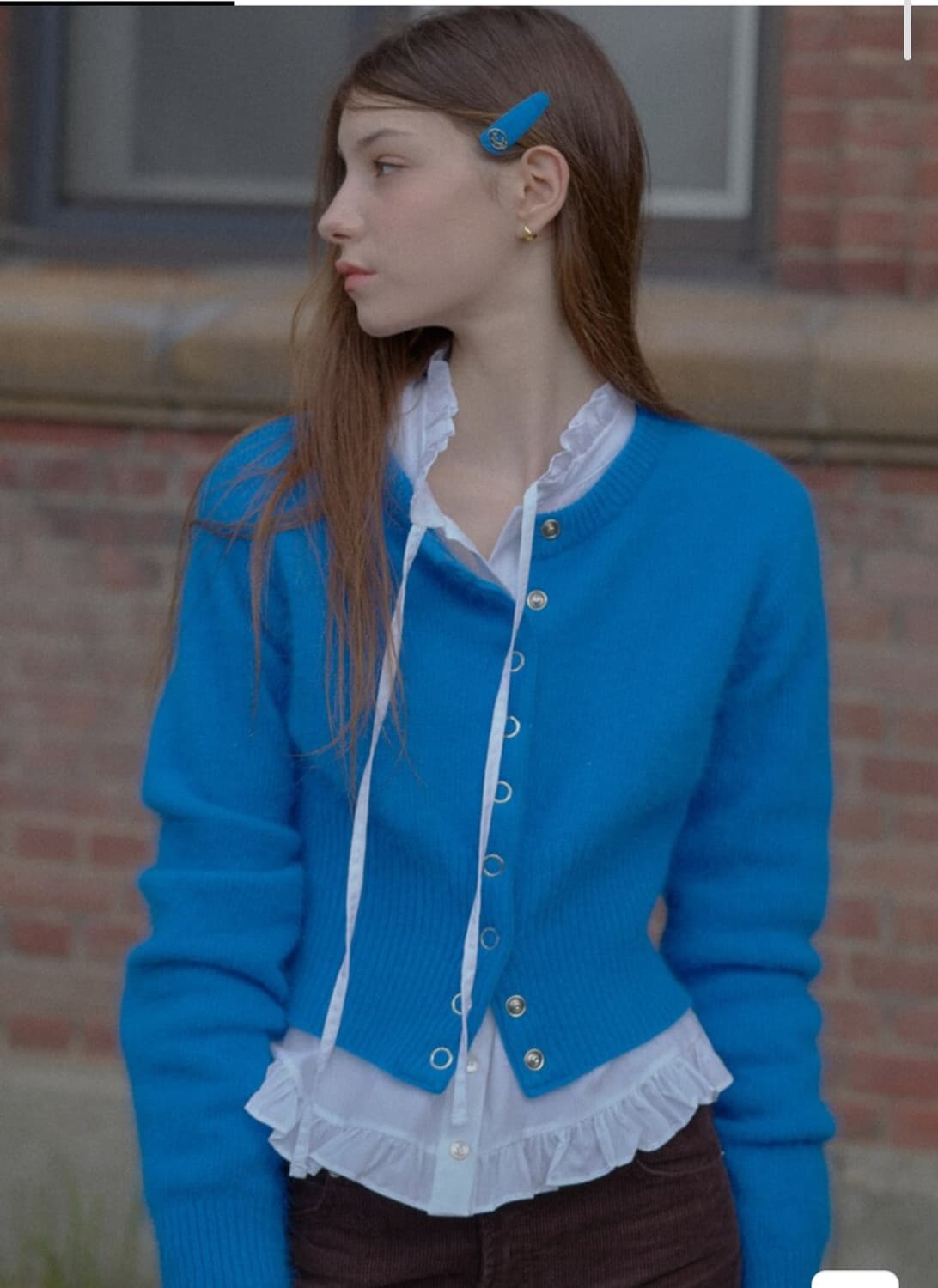 레터프롬문 코니 더스트 앙고라 울 가디건 상품이미지1