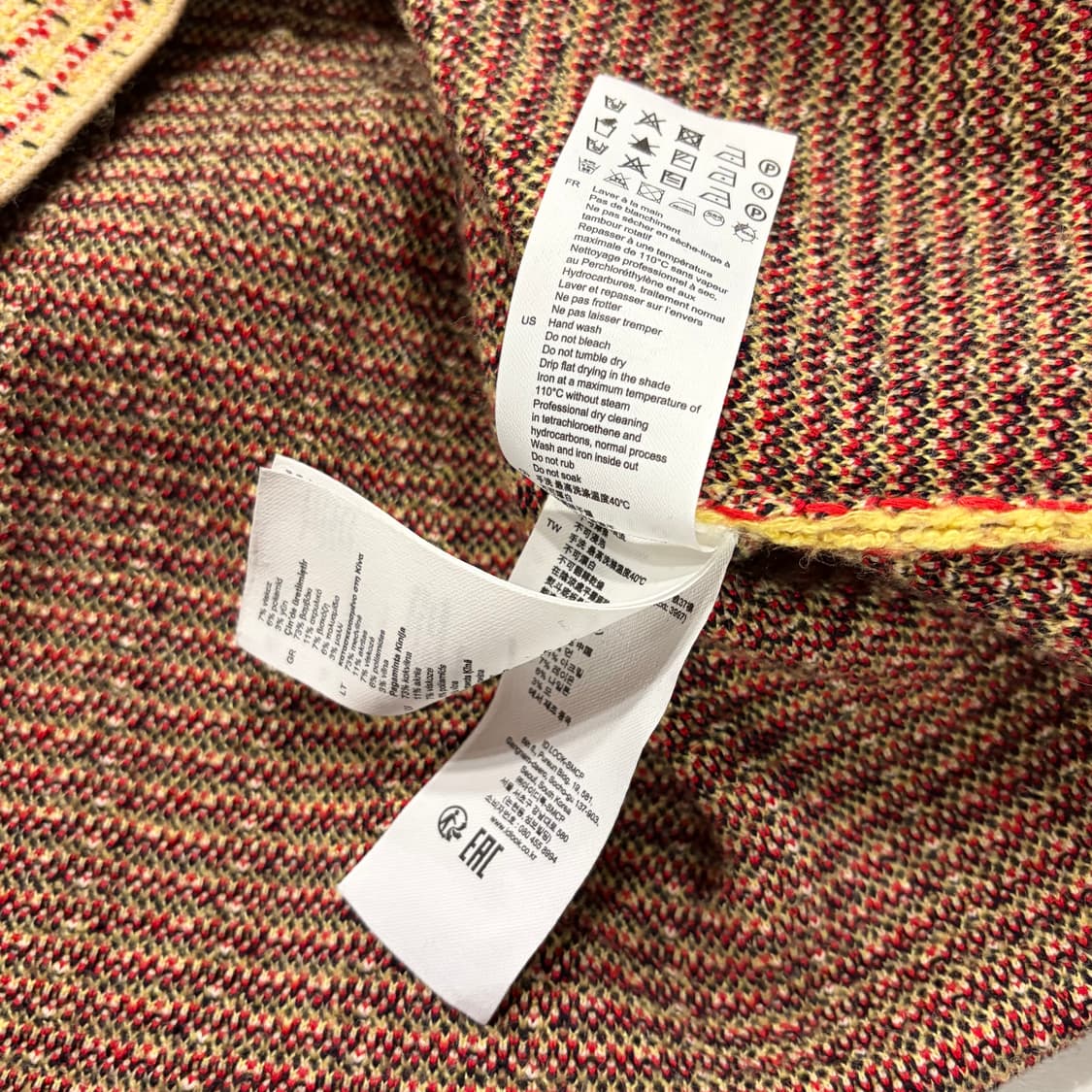 [3] 23FW 산드로 트위드 자켓 옐로우 레드 C962 상품이미지8