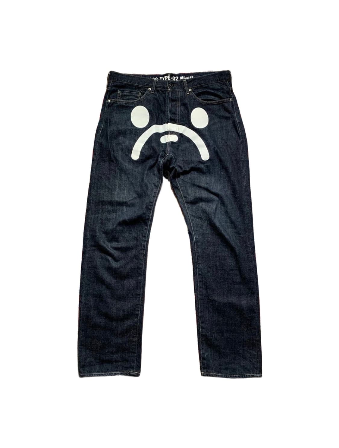 00s 올드 베이프 마일로 페인팅 데님 팬츠 BAPE OG 상품이미지2