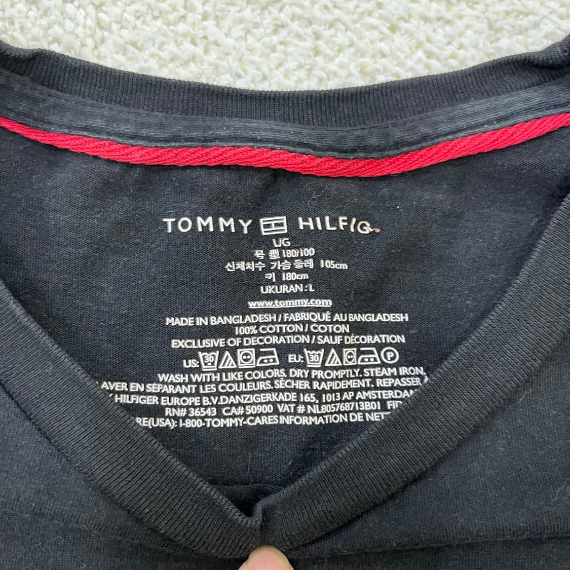 L 타미힐피거 스몰로고 반팔 티셔츠 0316M 상품이미지2