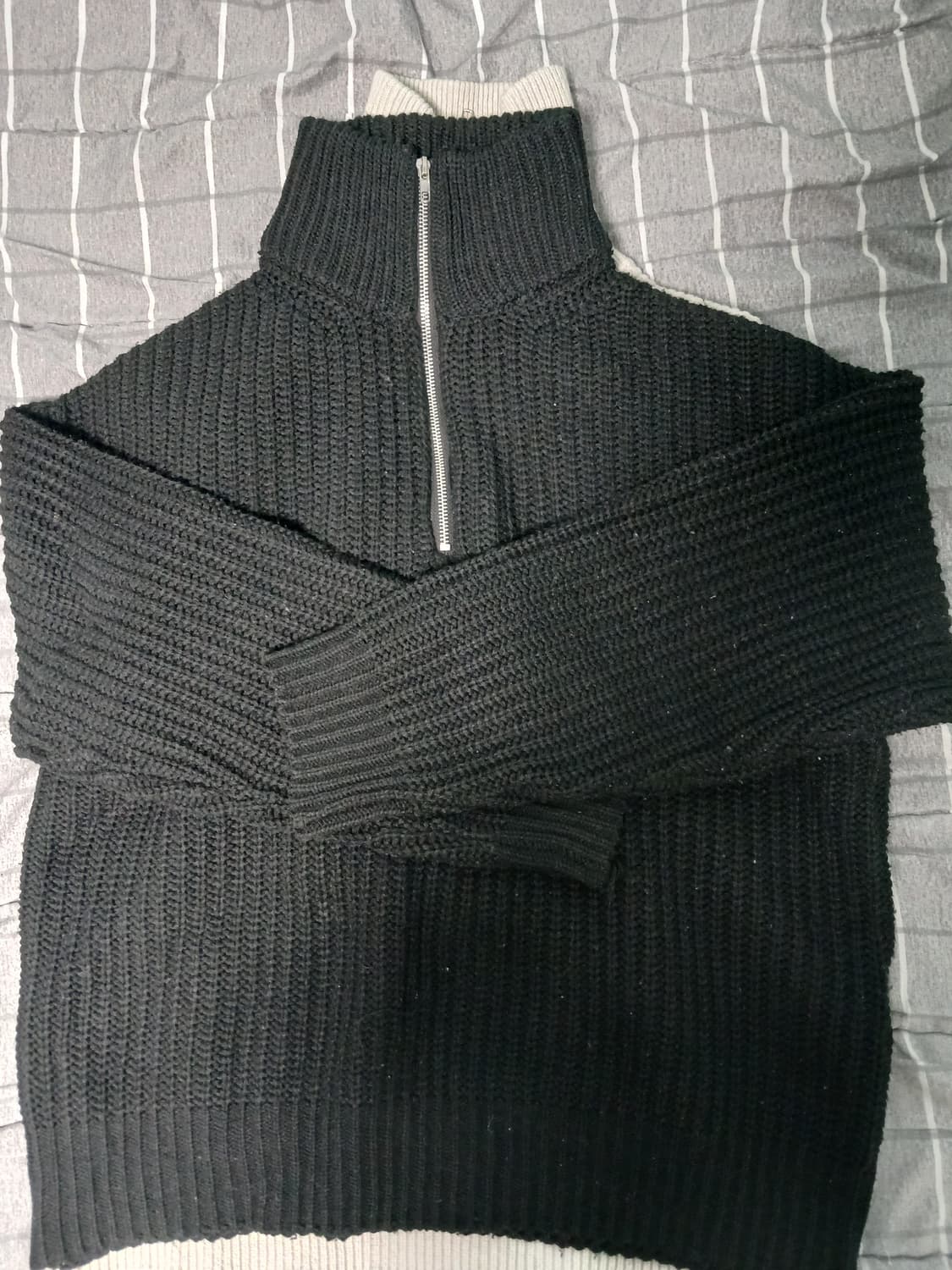 트릴리온 하프 니트 하프 집업 상품이미지2