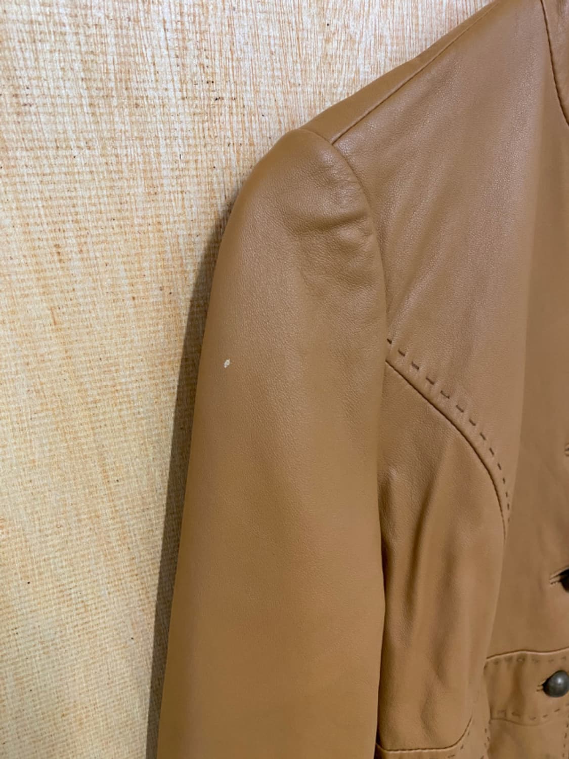 VTG leather stitch jacket 상품이미지7