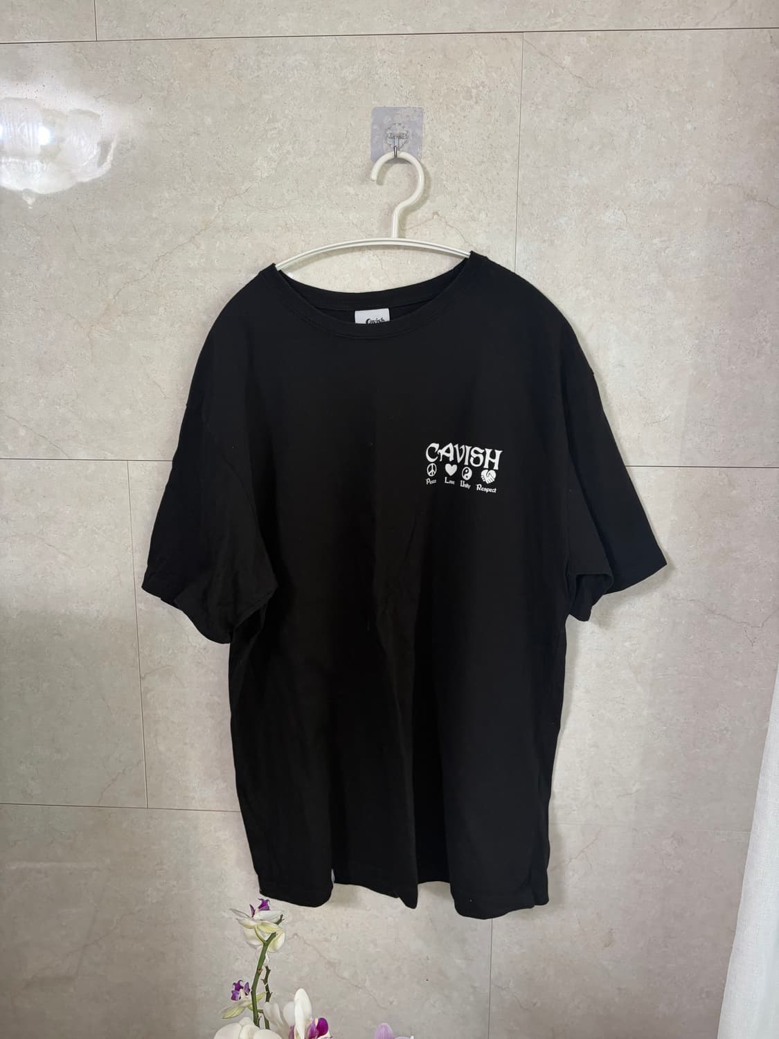카비시 검정반팔티 L 상품이미지3