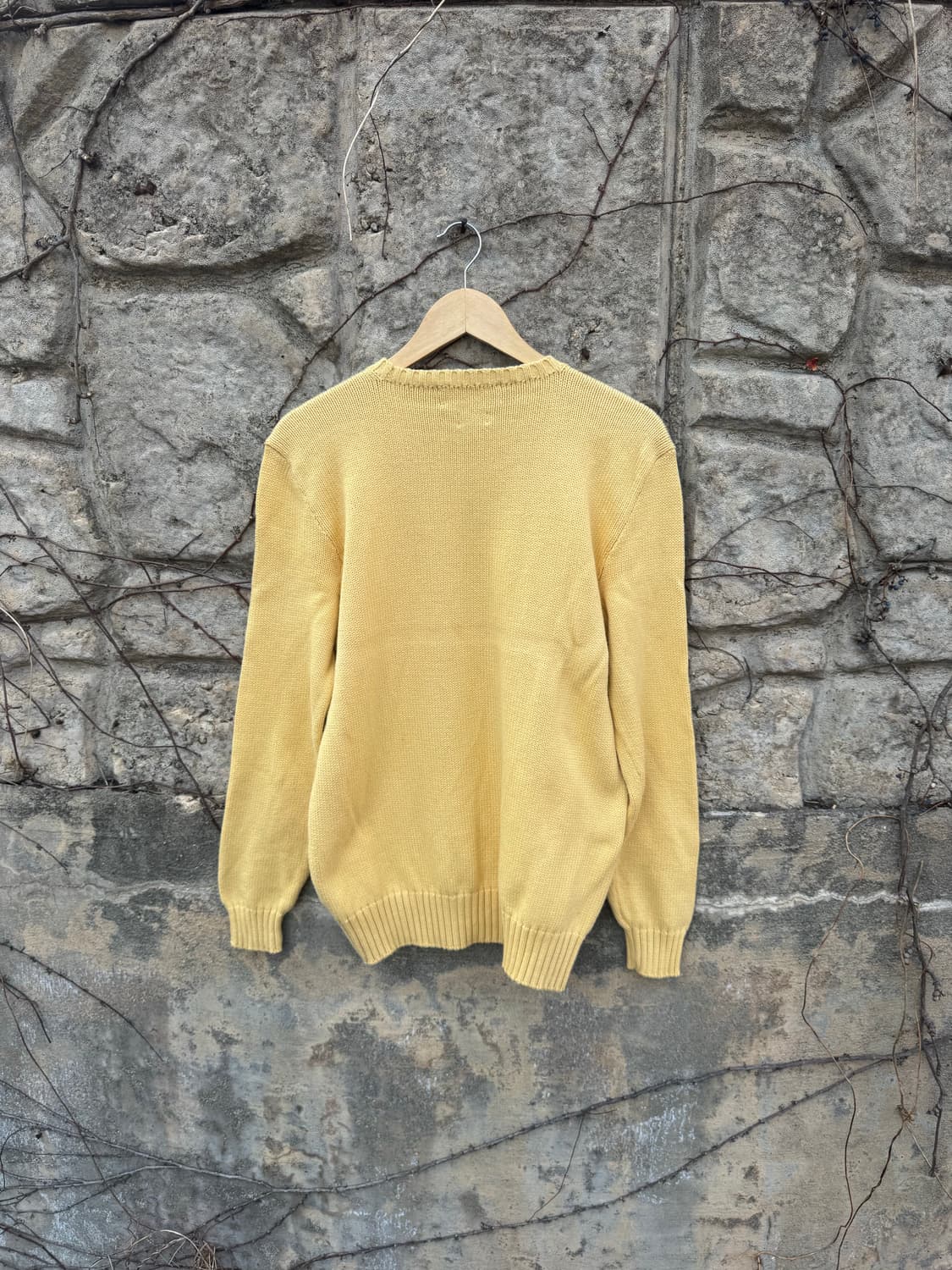 90s 폴로 랄프로렌 빈티지 코튼 니트 옐로우 L 상품이미지2
