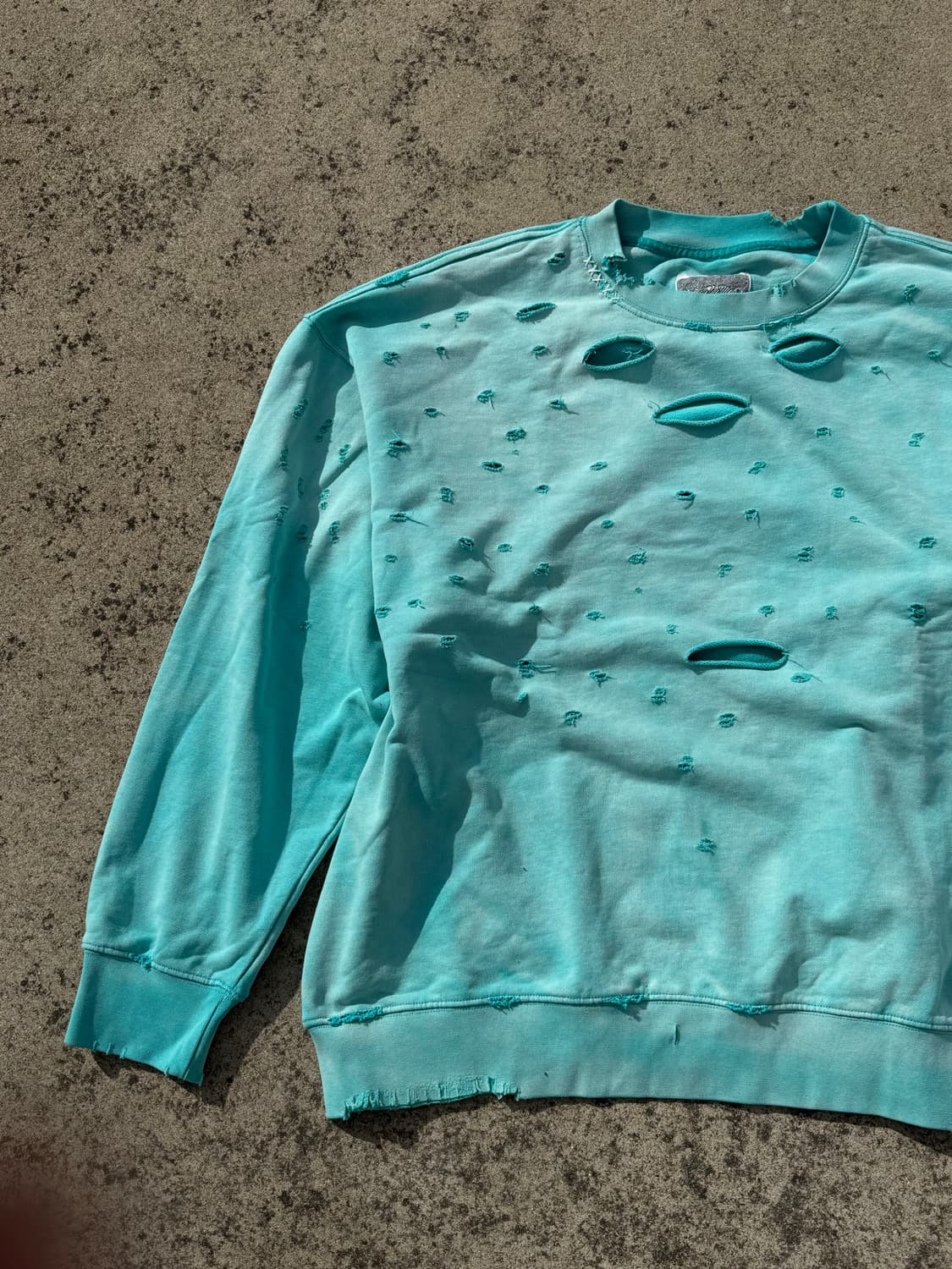 (Vintage fading) distressed mint shirts 상품이미지4