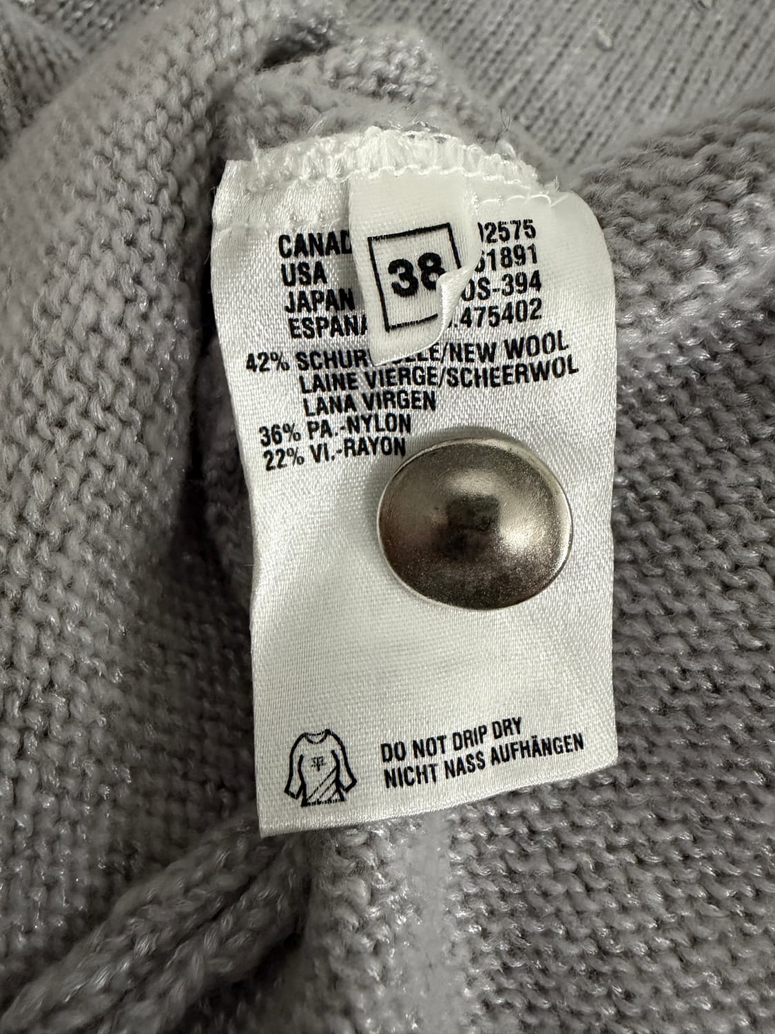 ESCADA 에스까다 아이스그레이 큐빅 가디건 상품이미지5