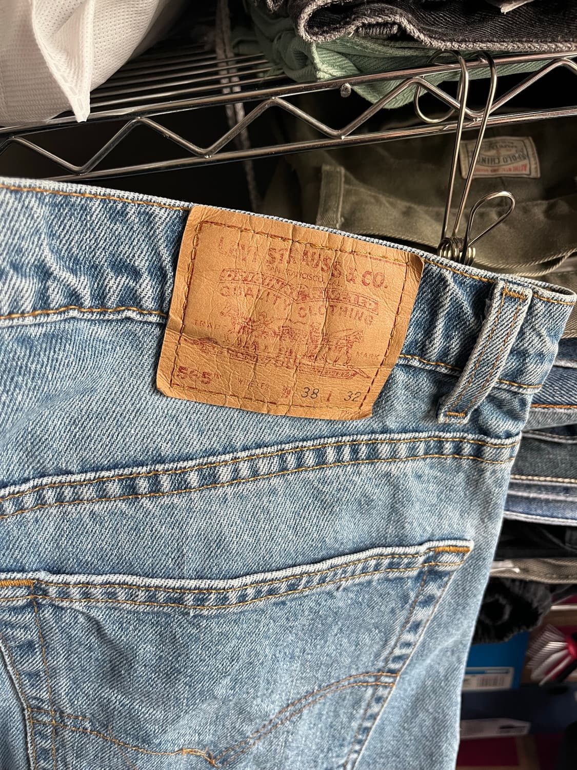 90s uas 리바이스 565 와이드 레그 상품이미지4