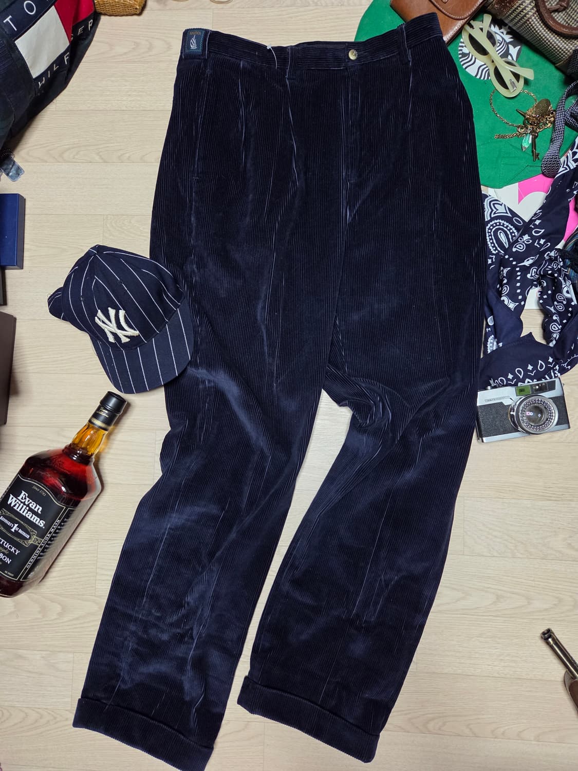 (미착용 새상품)NAUTICA 네이비 곤색 코듀로이 팬츠 면바지 상품이미지4