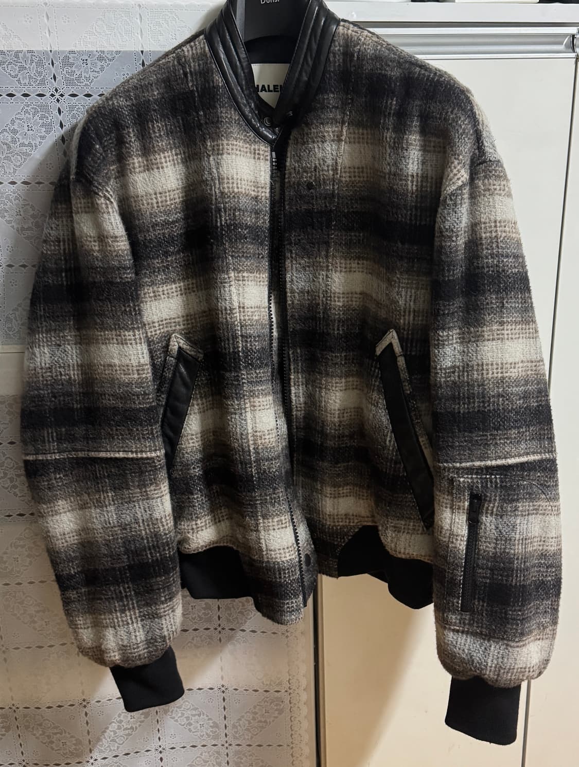 알렌느 체크 봄버 1사이즈 상품이미지1