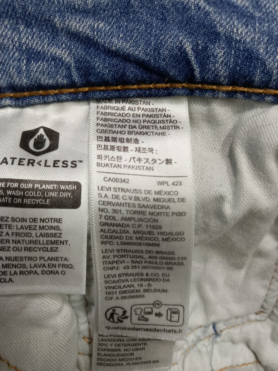 37 리바이스511 워싱 스판 슬림일자진 연청 37-136 상품이미지8