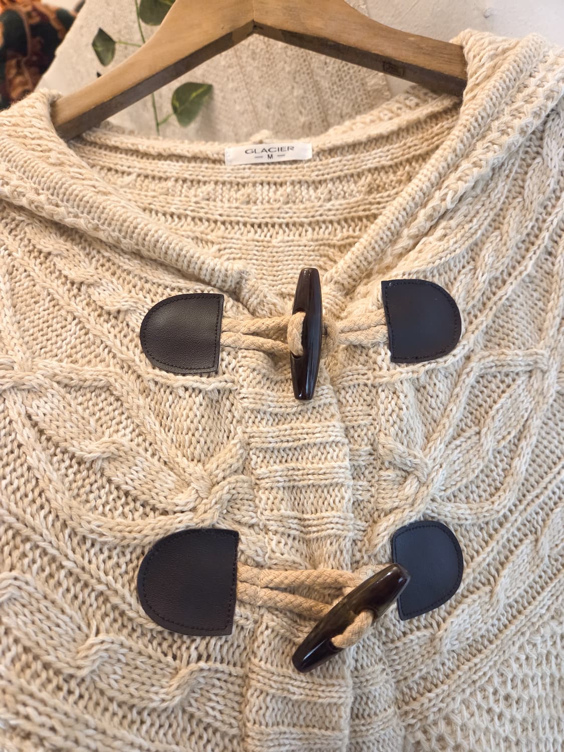 토글 버튼 케이프 가디건 상품이미지4