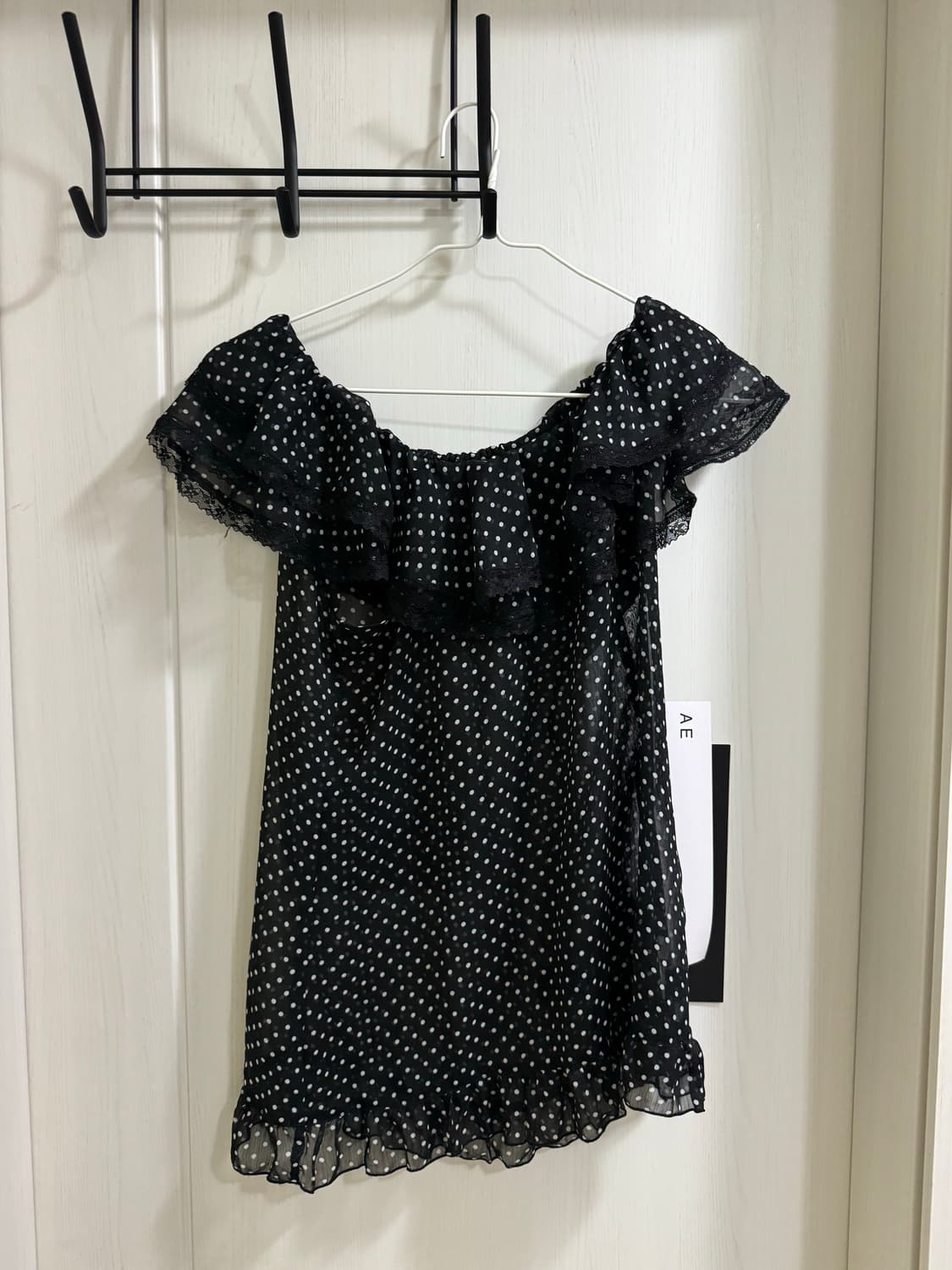 Rote Rose 빈티지 도트 프릴 블라우스 상품이미지1