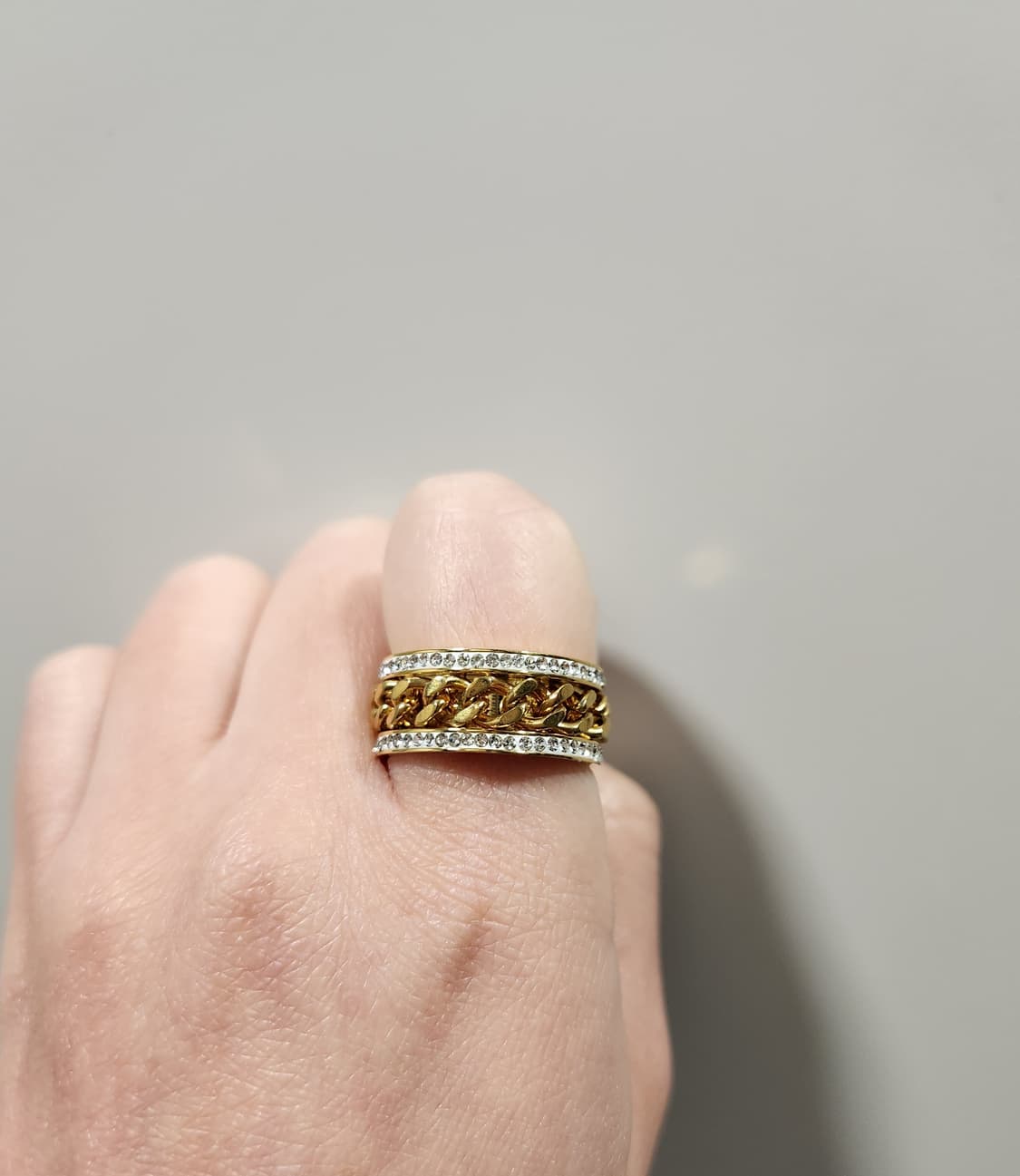 새) 롤링 큐빅 체인 반지 (11호) 상품이미지2