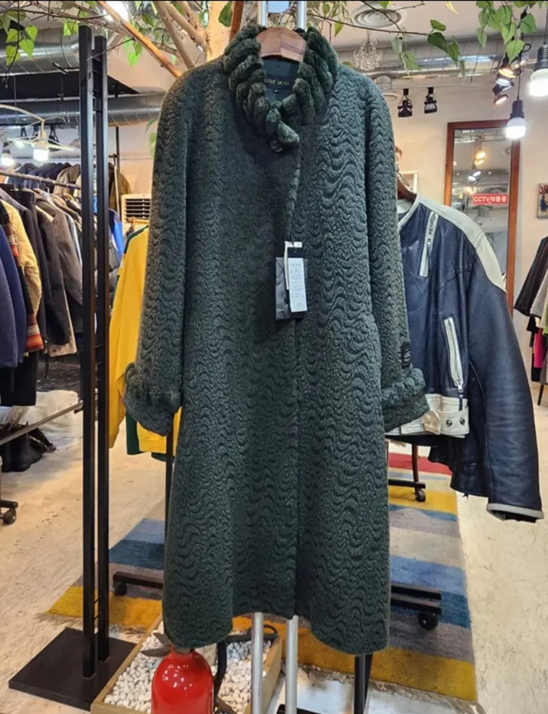 LIEBE ROSA 알파카 울 블랜드  카키 롱 빈티지 코트 상품이미지3