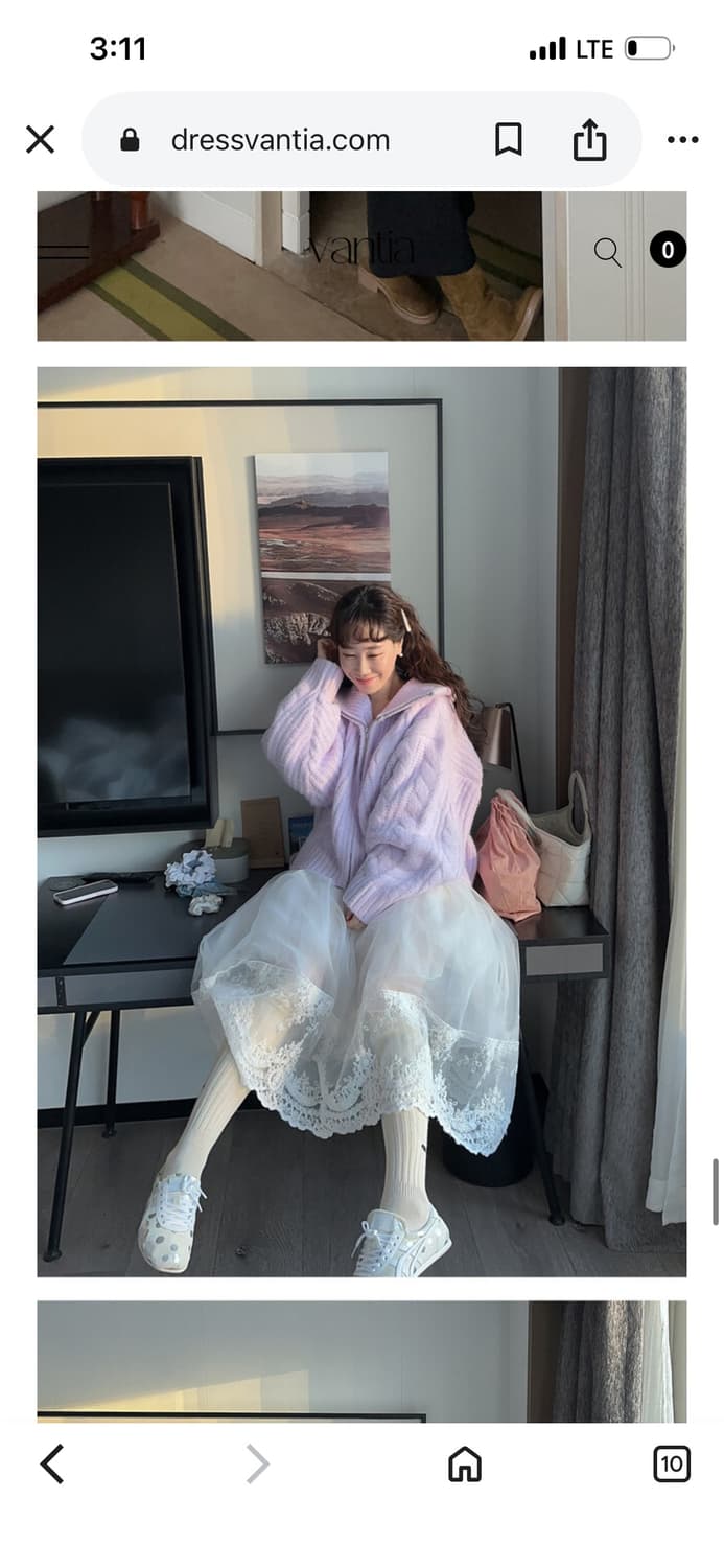 드레스반티아 레이스 레이어드 롱스커트 샤스커트 오간자 웨딩스냅 셀프웨딩 상품이미지2