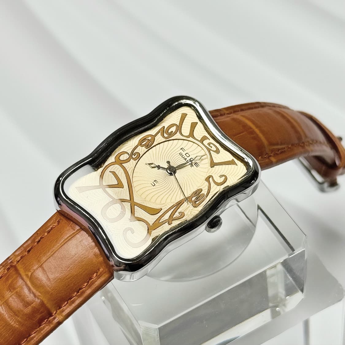 80's90's 빈티지 포체 아트 누보 샴페인 골드 워치 상품이미지7