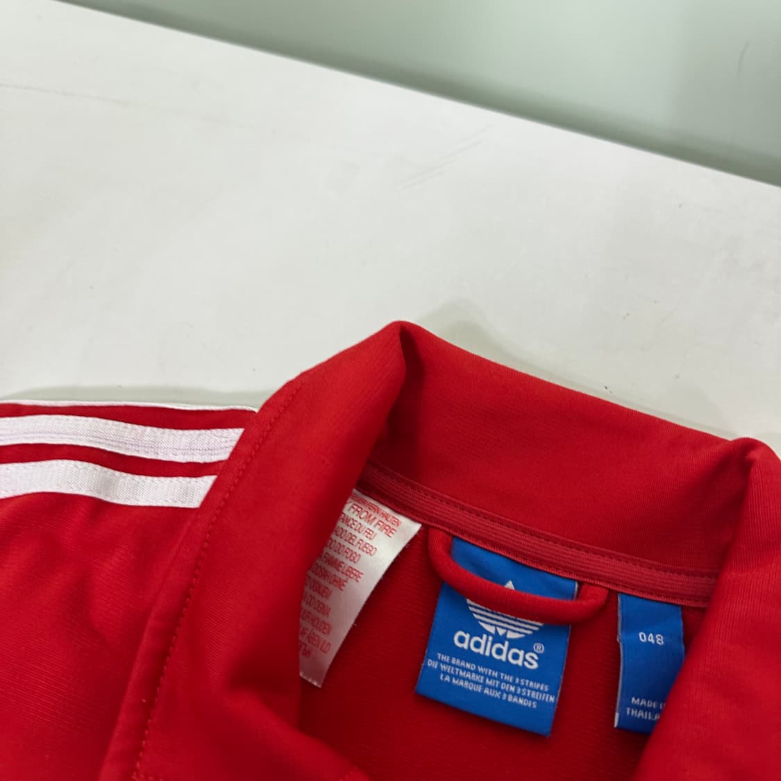 2-3Y 아디다스키즈 레드 불꽃로고 파이어버드 트랙탑 집업져지 상품이미지4