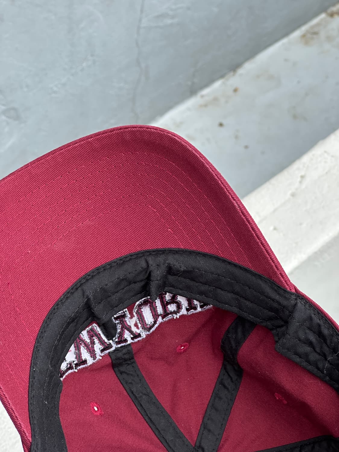 [F] 뉴욕 로고 버건디 볼캡 모자 상품이미지5