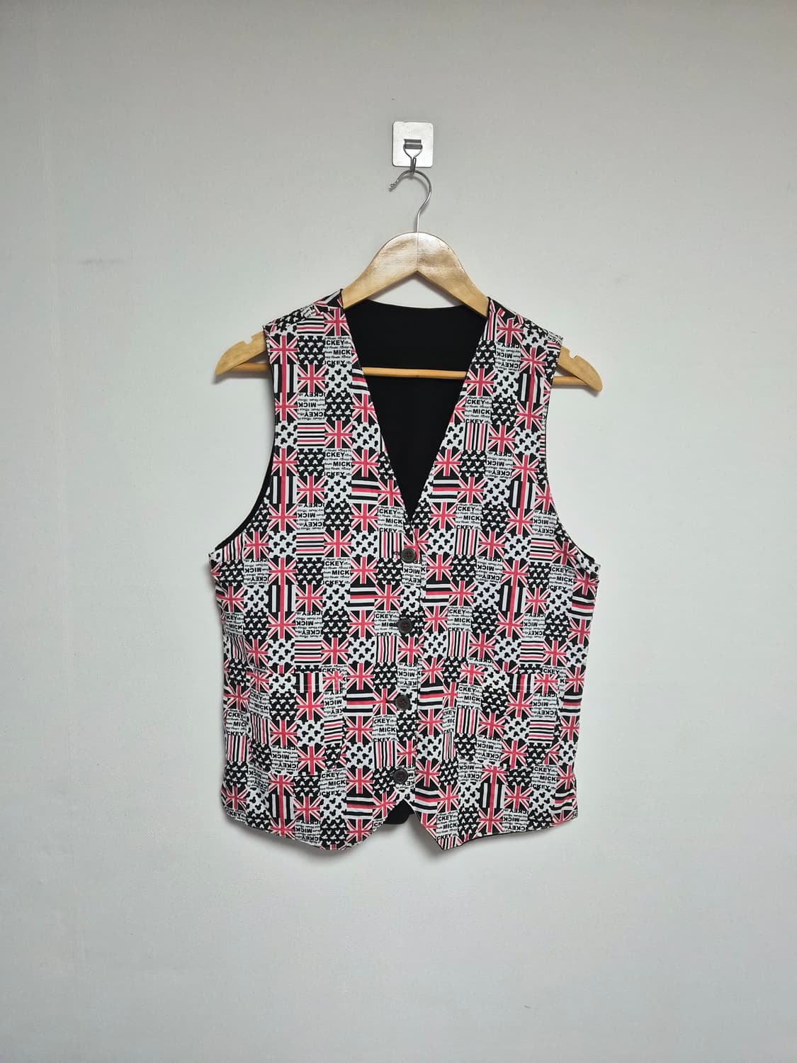 미키마우스 유니언잭 리버시블 베스트 L - J60 상품이미지1
