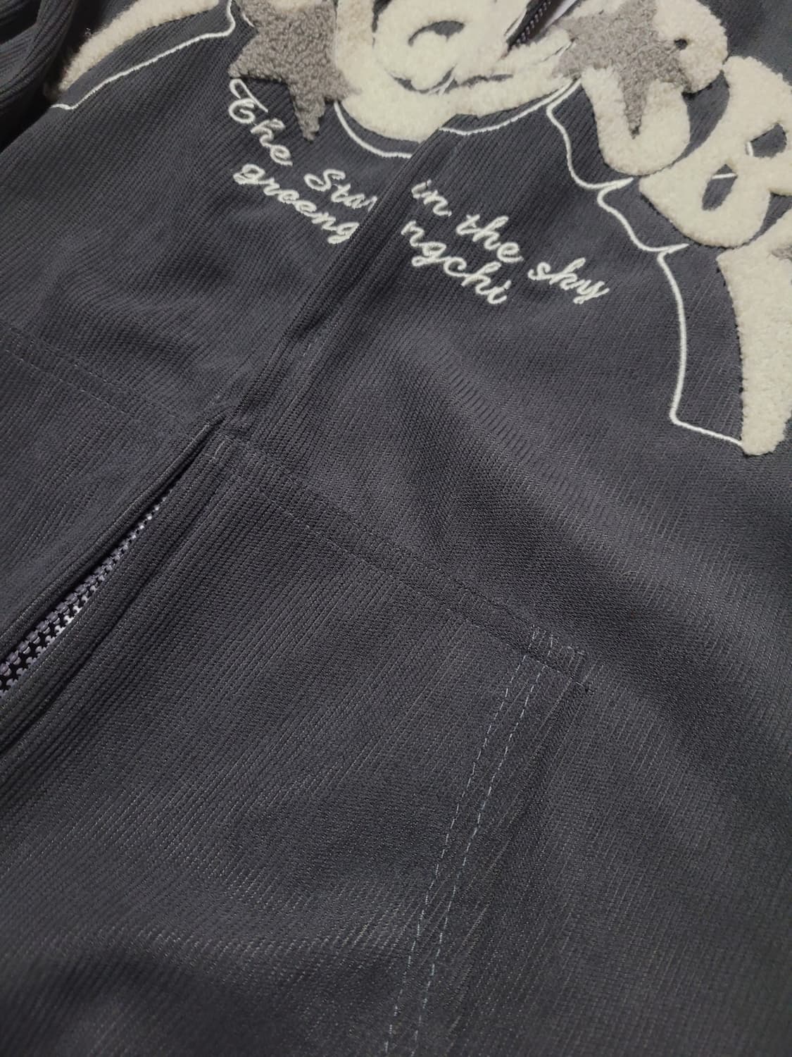 빈티지 자수 골덴 코듀로이 y2k 후드집업 상품이미지7