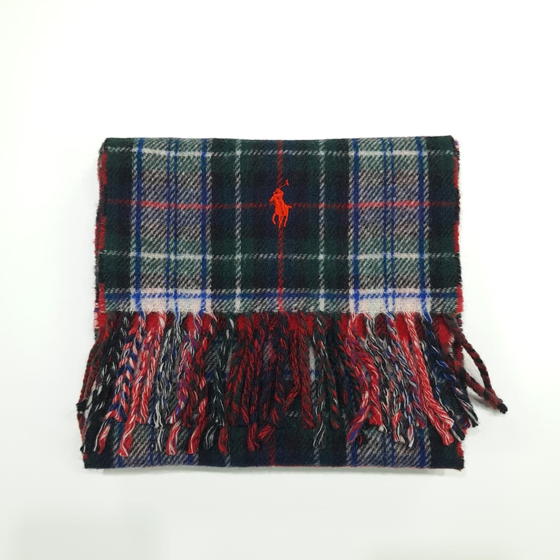 MX186 폴로 랄프로렌 블랙워치 버팔로체크 울 양면 목도리 머플러 상품이미지7