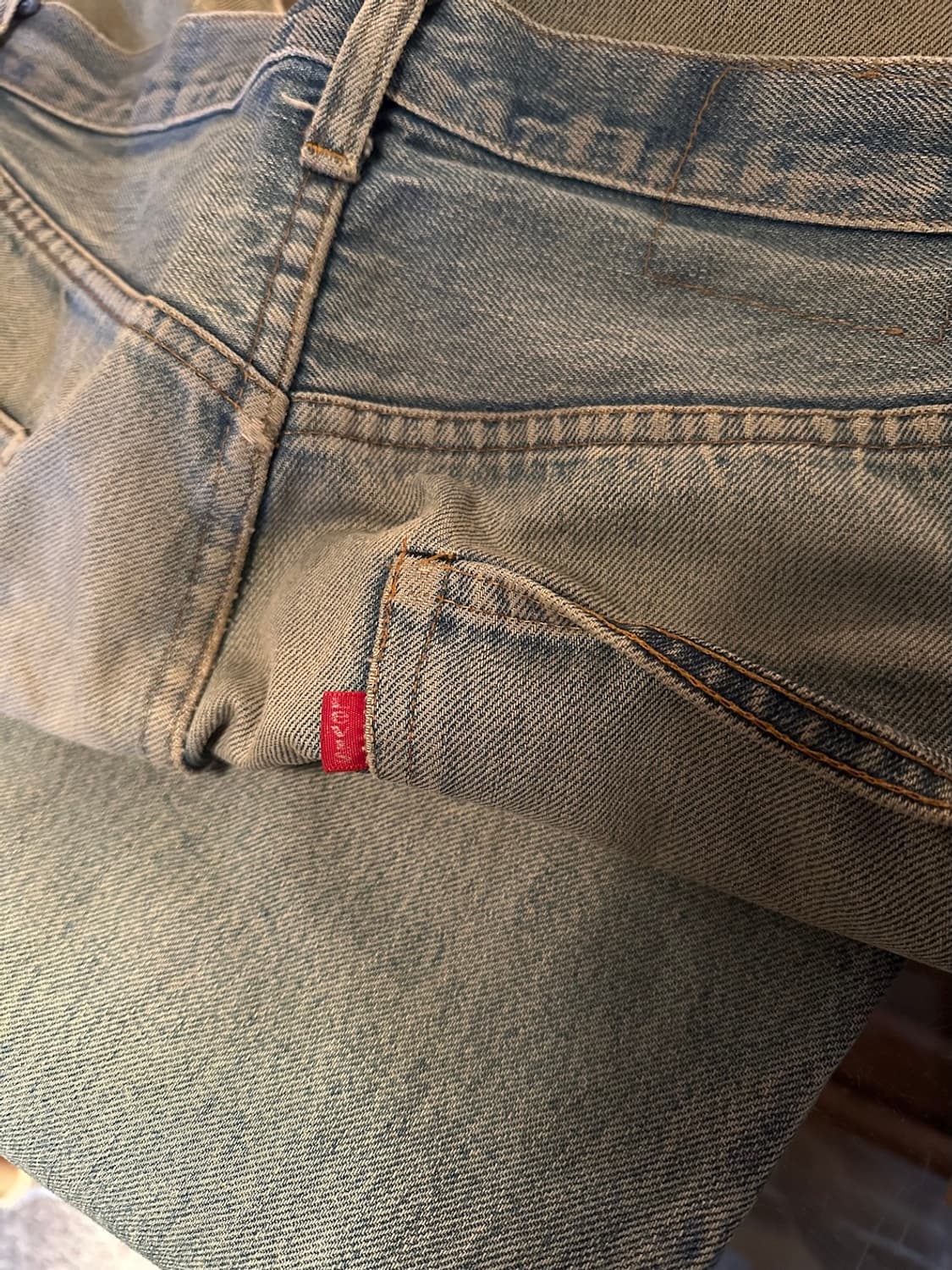 80s USA 빈티지 리바이스 501 66후기 셀비지 데님 팬츠 상품이미지7