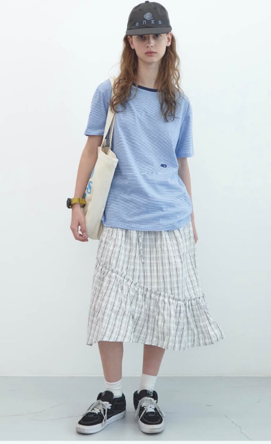 엔조블루스 체크스커트 상품이미지1