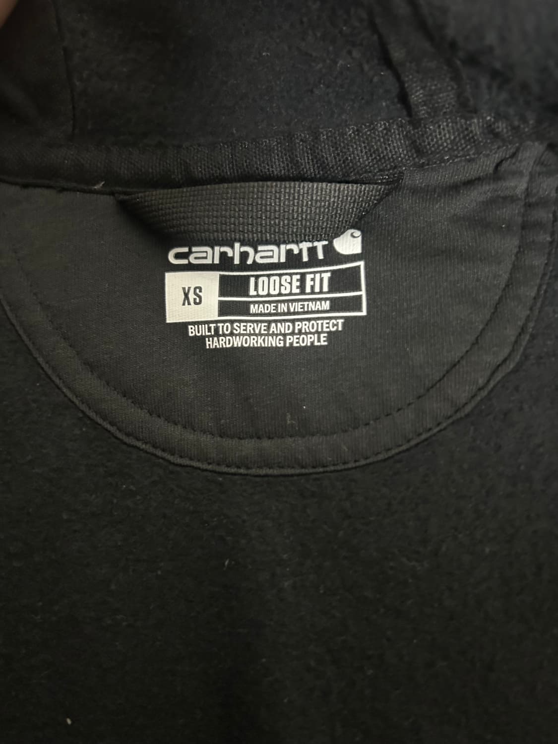 칼하트 sx 루즈 핏 미드웨이트 레귤러 풀 집 스웨트셔츠 블랙 상품이미지3