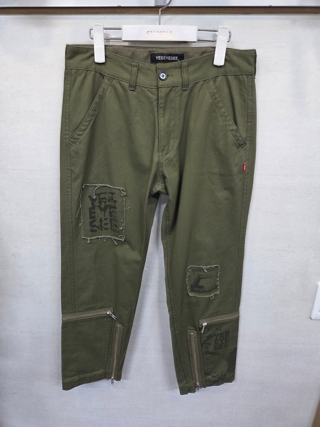 예쓰아이씨 멀티패치 지퍼디테일 코튼 팬츠 s 대략 30 상품이미지1