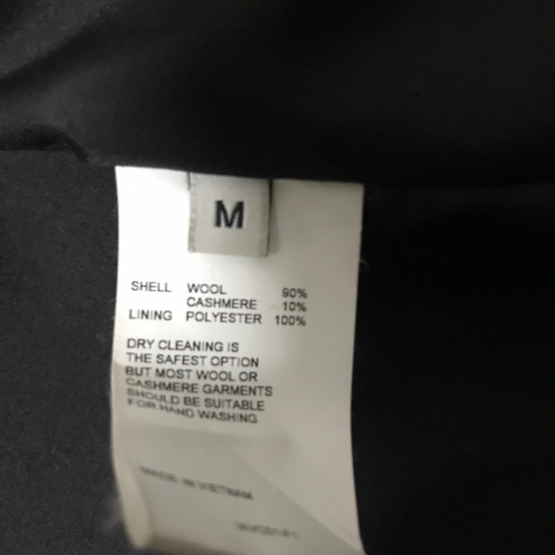비바스튜디오 울 코트 블랙 M 울90% 캐시미어 10% 상품이미지5