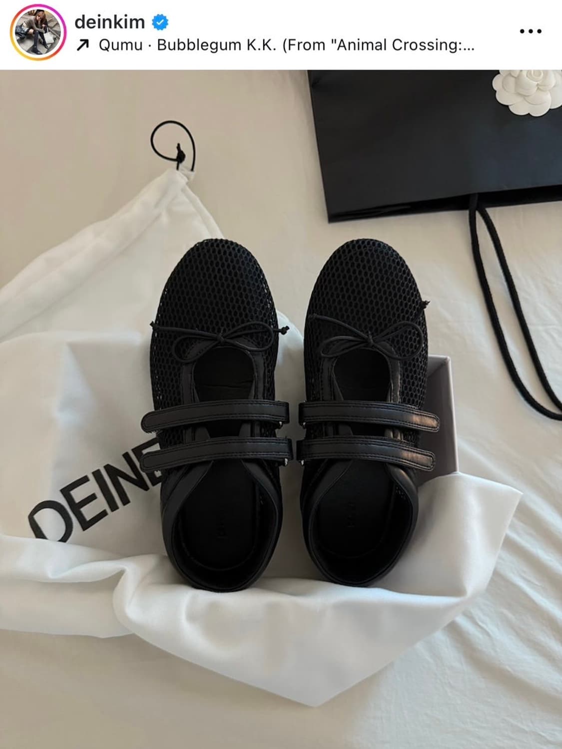 다이닛 리본모찌신발 메쉬블랙 새상품 250 상품이미지1