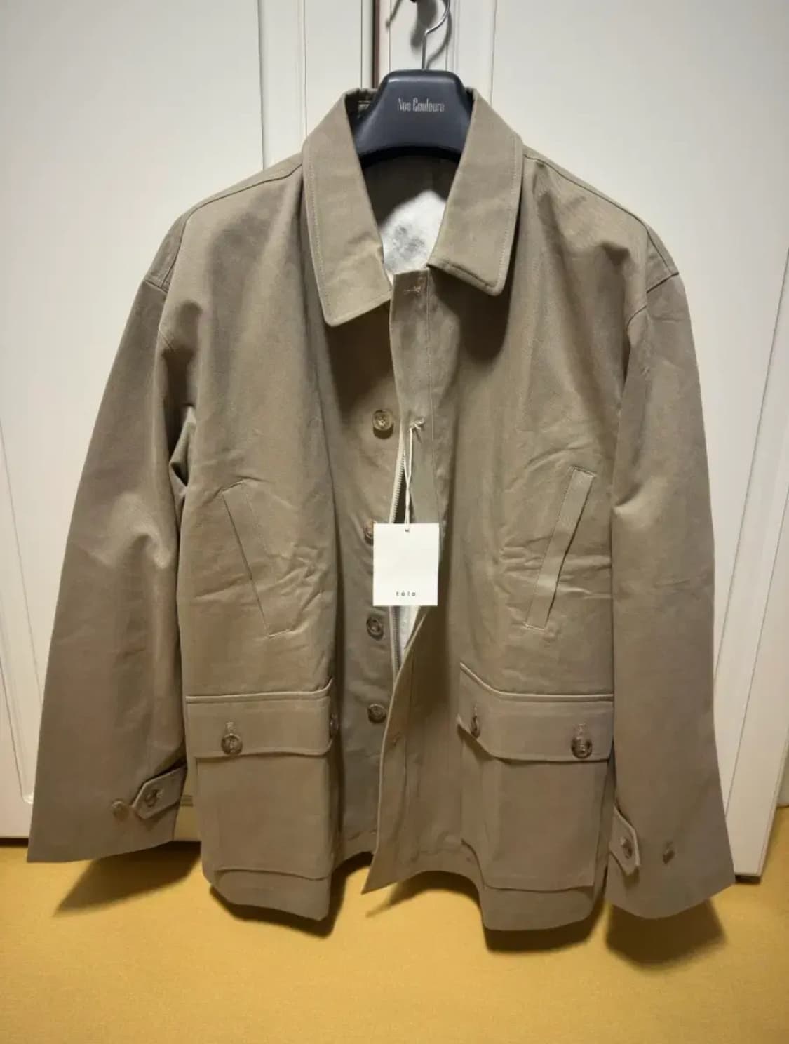 (새상품)뗄라 베이지 코튼 필드 자켓 3사이즈 상품이미지1